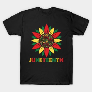 Juneteenth Sunflower breaking every chain since 1865 T-Shirt